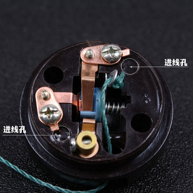 双控拉线开关老式加厚暗棕家用电灯手拉盒墙壁拉绳圆双联开关1只价格