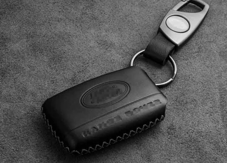 揽胜运动版 发现4 星脉 神行者 卫士汽车钥匙包真皮钥匙套 黑红(无字)