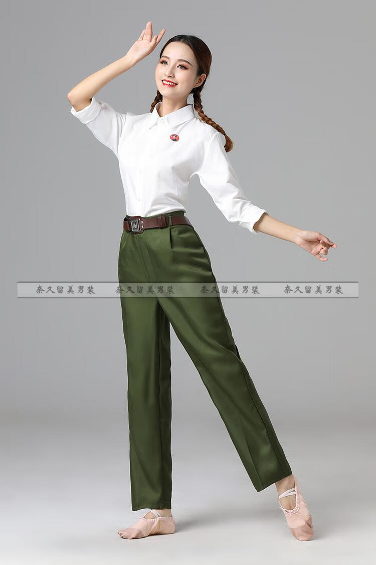 芳华怀旧知青男女70-80年代舞蹈朗诵红歌合唱演出衣服2021 芳华上衣