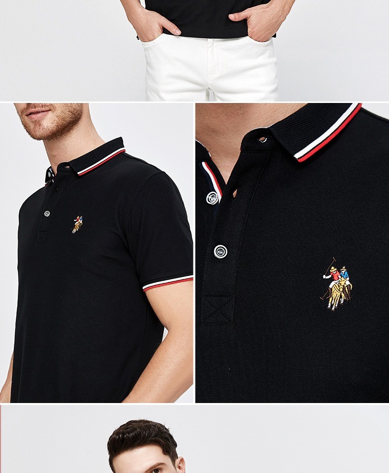 uspoloassn美国马球协会夏新款男短袖polo衫潮牌保罗刺绣修身打底衫