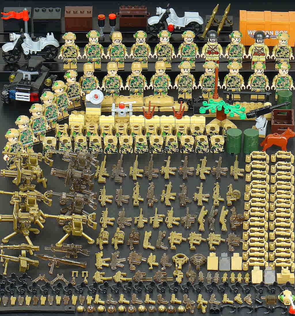 积木小人防爆警察城市特警人仔男孩子拼装玩具反恐特种兵 反恐精英