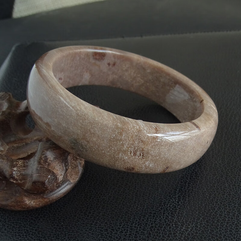 硅化木化玉白树化玉手镯 木化石实物送证书 019号实物【图片 价格