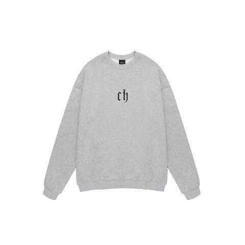 ch卫衣男潮牌ins宽松秋冬季加绒加厚圆领套头衫国潮情侣上衣柏帝娜