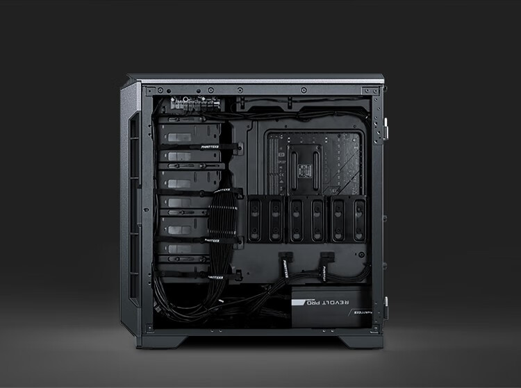 phanteks追风者 p600s钢化玻璃合页侧透 atx降噪水冷静音电脑机箱