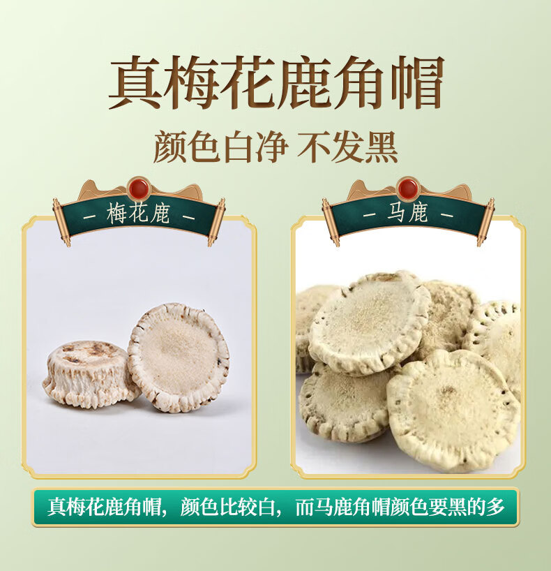 【药房直售】梅花鹿角帽粉长白山纯正鹿托盘打粉结节散结疏通下奶茶冒