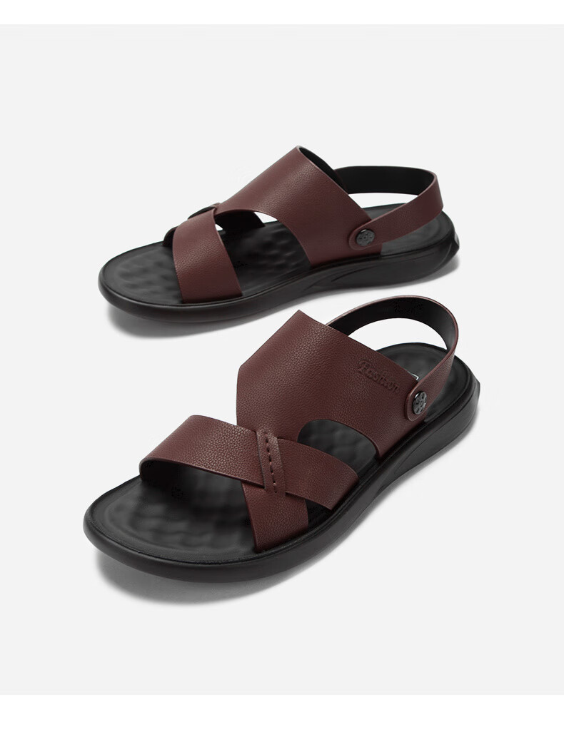 热风凉鞋男夏季新款男士时尚凉鞋百搭两穿凉拖鞋男01黑色41