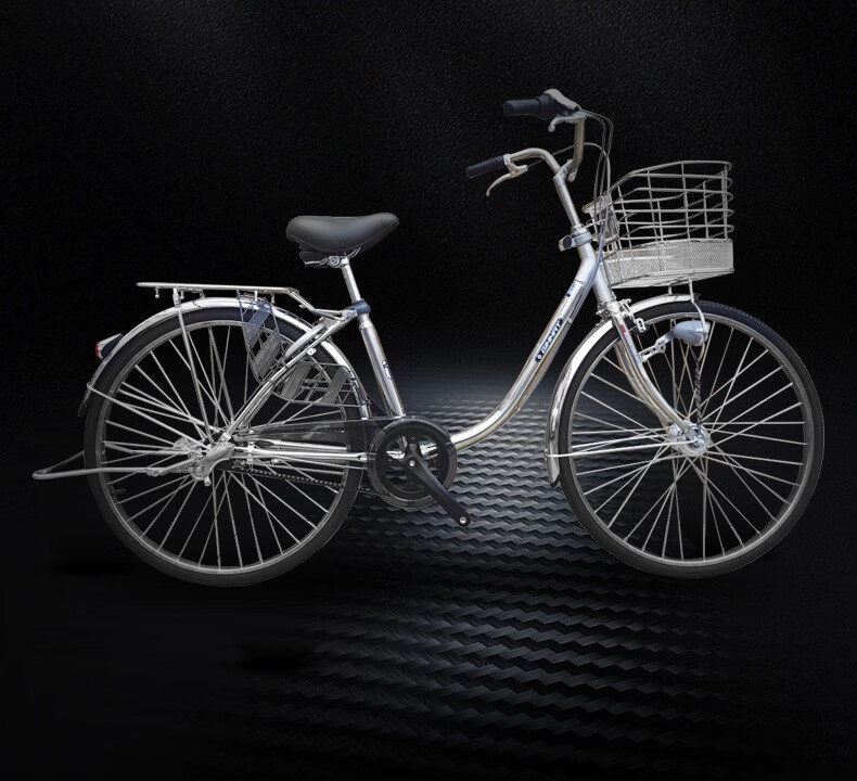 日本皮带传动自行车男女式26寸成人城市通勤车内三速变速单车 自行车