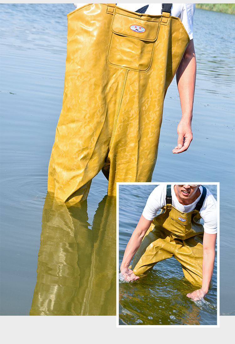 男士穿的雨裤 下水裤半身防水衣服雨裤挖藕服插秧服渔皮叉裤男捕鱼抓