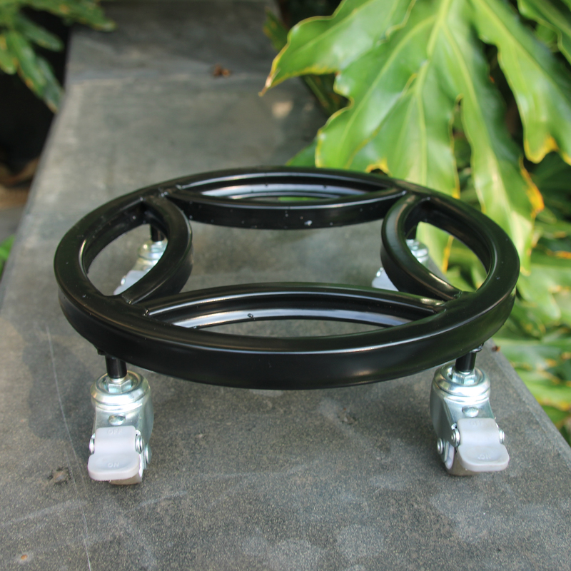 花盆底座带轮圆形托盘承重轱辘万向轮盆栽底架直径4611公分高
