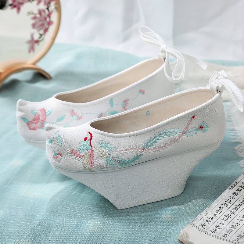 mgjo 演出穿的中国风刺绣翘头弓鞋汉服鞋古装鞋格格鞋旗鞋花盆底鞋