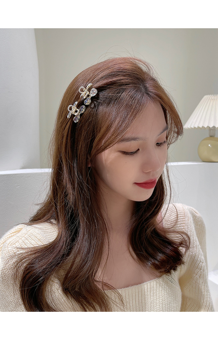 目柔 韩国水钻优雅小号碎发抓夹女侧边边夹头饰气质刘海发夹高级感