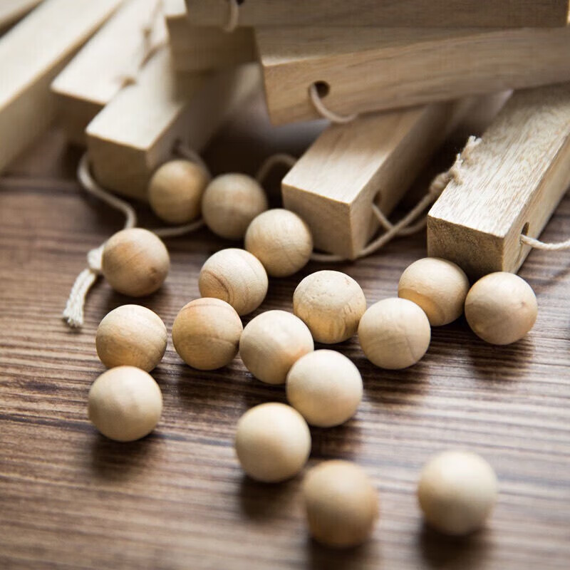 凡皙天然樟木球纯香樟木条球块衣柜防蚊虫潮霉芳香包去味家100粒