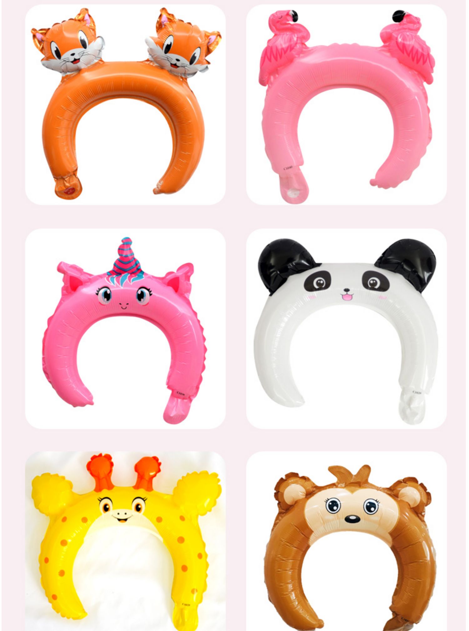 六一儿童节卡通网红气球发箍发卡头饰生日地摊微商地推小礼品50个猴子