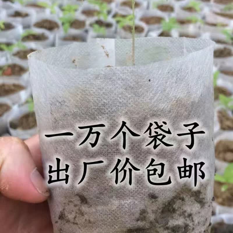 营养钵育苗袋子无纺布可降解环保加厚育苗袋植树袋移植移栽营养袋1415