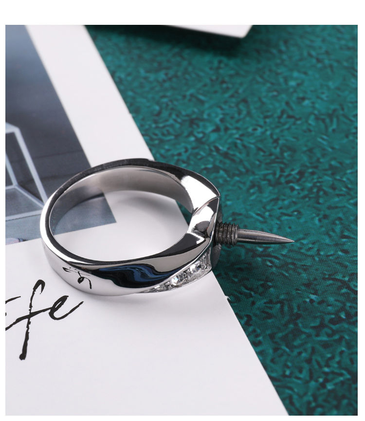 防身兵器库女子防狼戒指随身防身自卫小合法带针刺用品便携饰品暗 