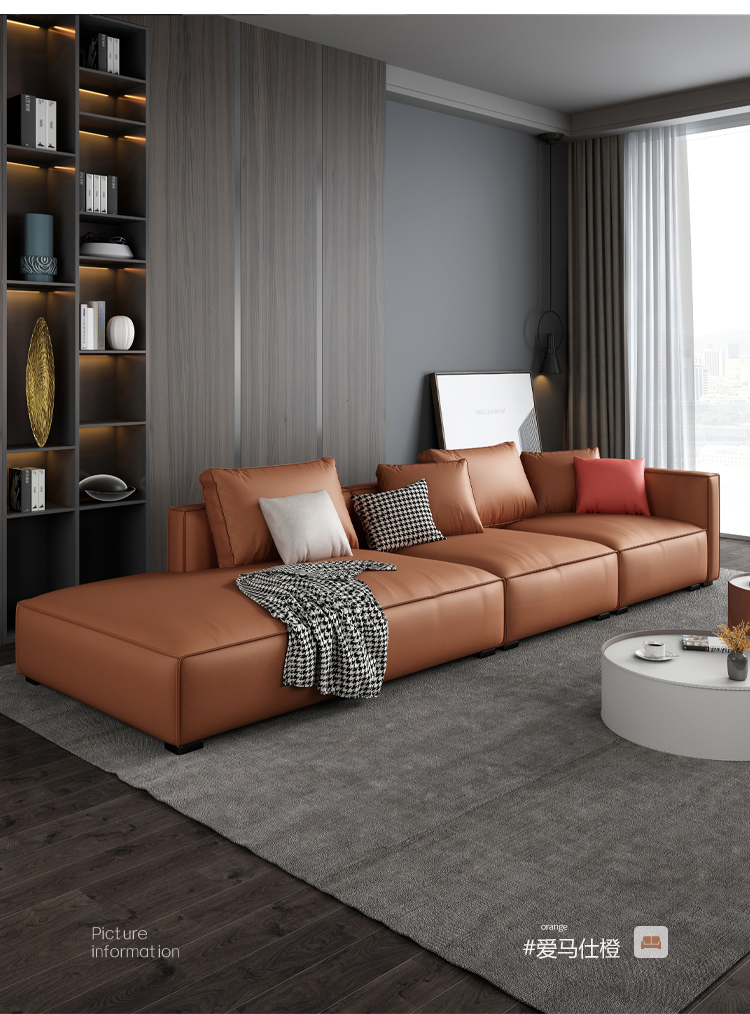 意式极简布艺沙发客厅简约现代轻奢科技布沙发大小户型网红款直排2021