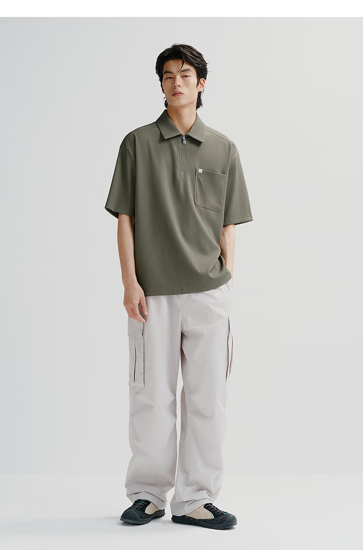 Taipingniao Men's POLO Shirt, Casual Textured Workwear Short Sleeve, Summer Men's Quality Simple Style, Black And Green, 2XL 8