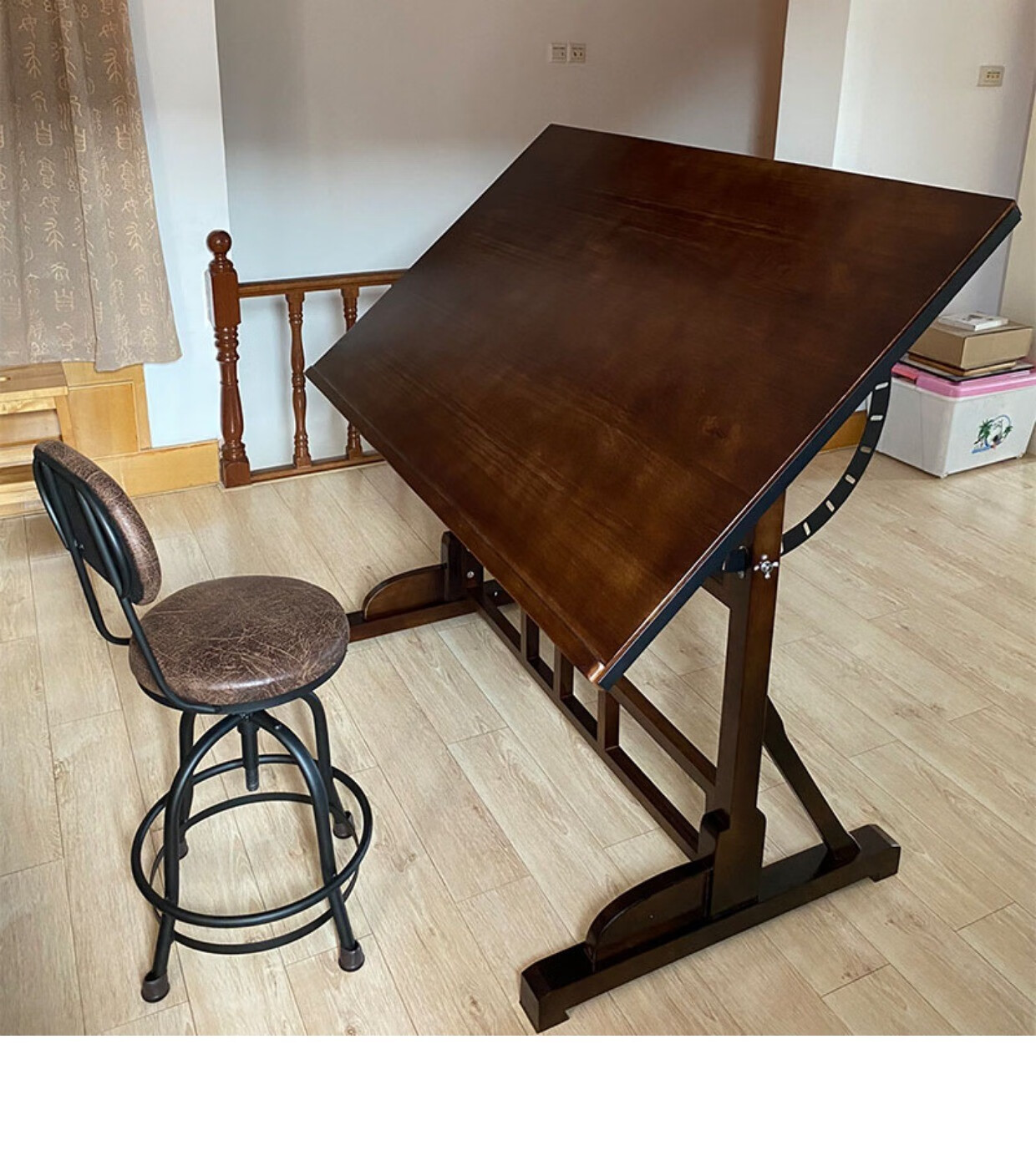 建筑师绘图桌 美术生专用绘画桌绘画桌绘图桌子设计师画图桌实木书桌