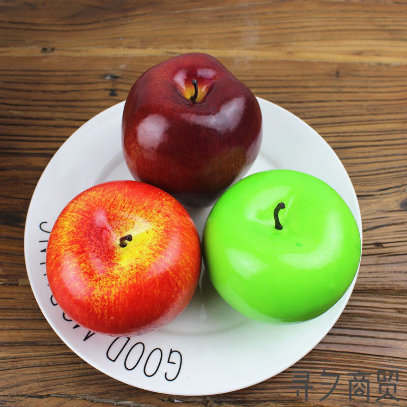 精选现发仿真水果模型假苹果红色绿青苹果蛇果道具摆件摆设家居陈列