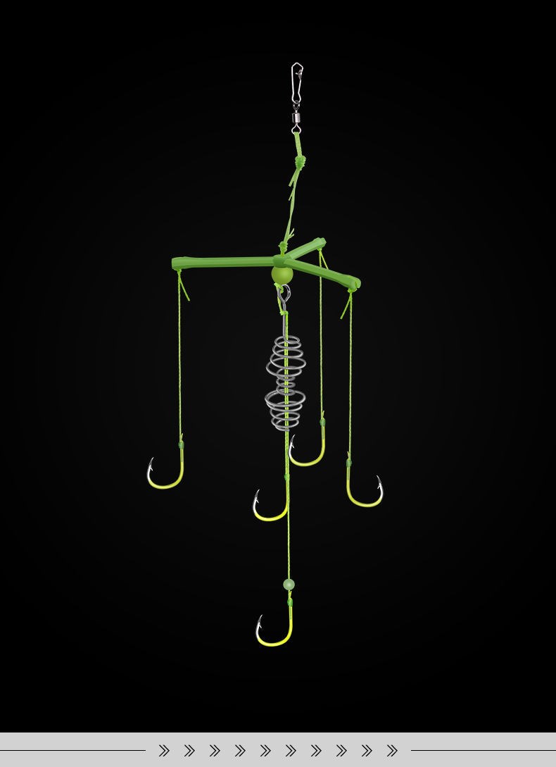 鲢鳙钓组手竿鲢鳙钓组鲢鱼大头鲢扁担钩三叉钩天平钩水怪白鲢钩.