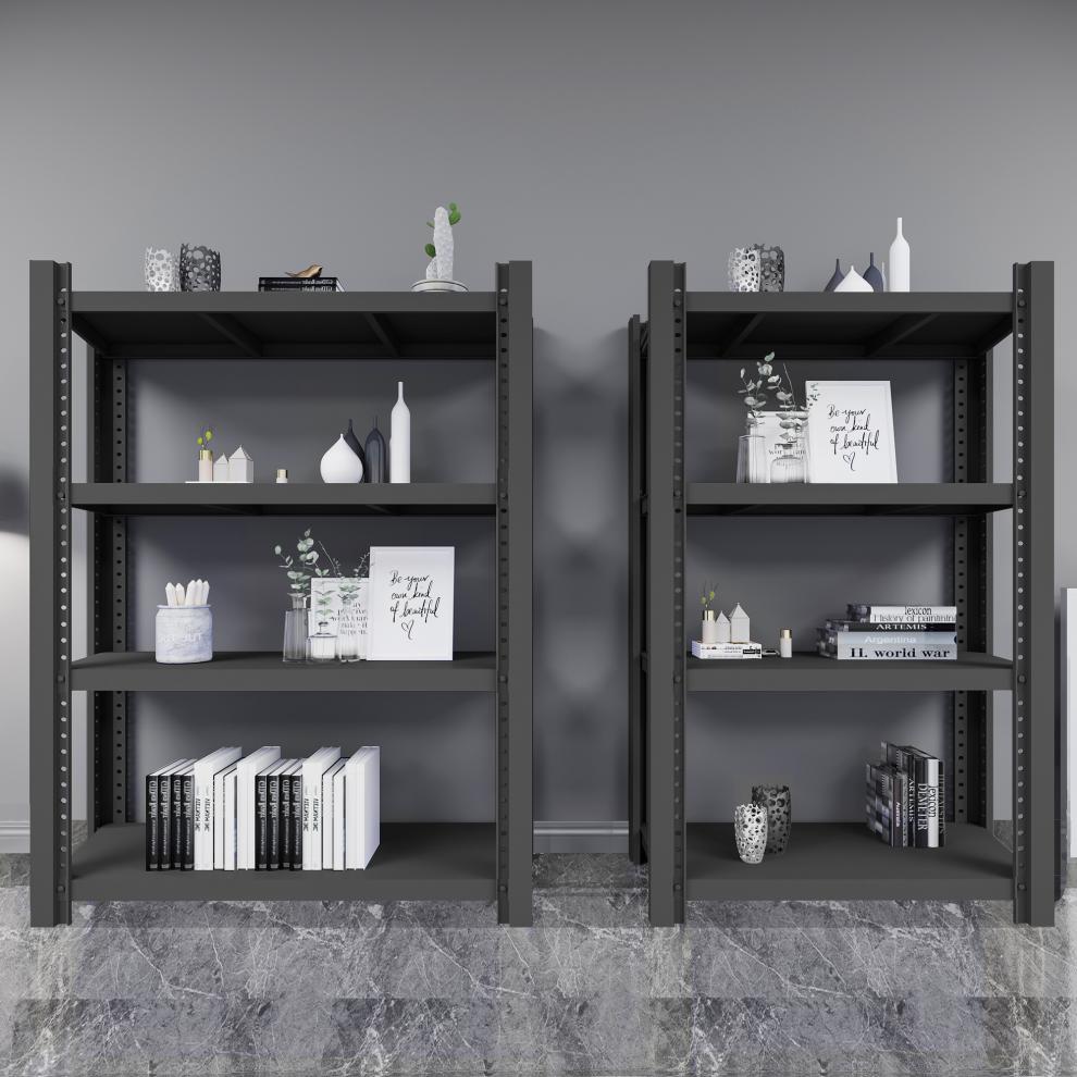 货架置物架多层三层矮货架仓储小货架家用储物架库房快拆重型 黑220cm