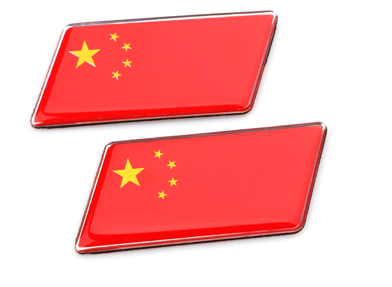 3d立体个性创意侧标汽车摩托车越野车五星红旗装饰贴车贴红旗车身贴