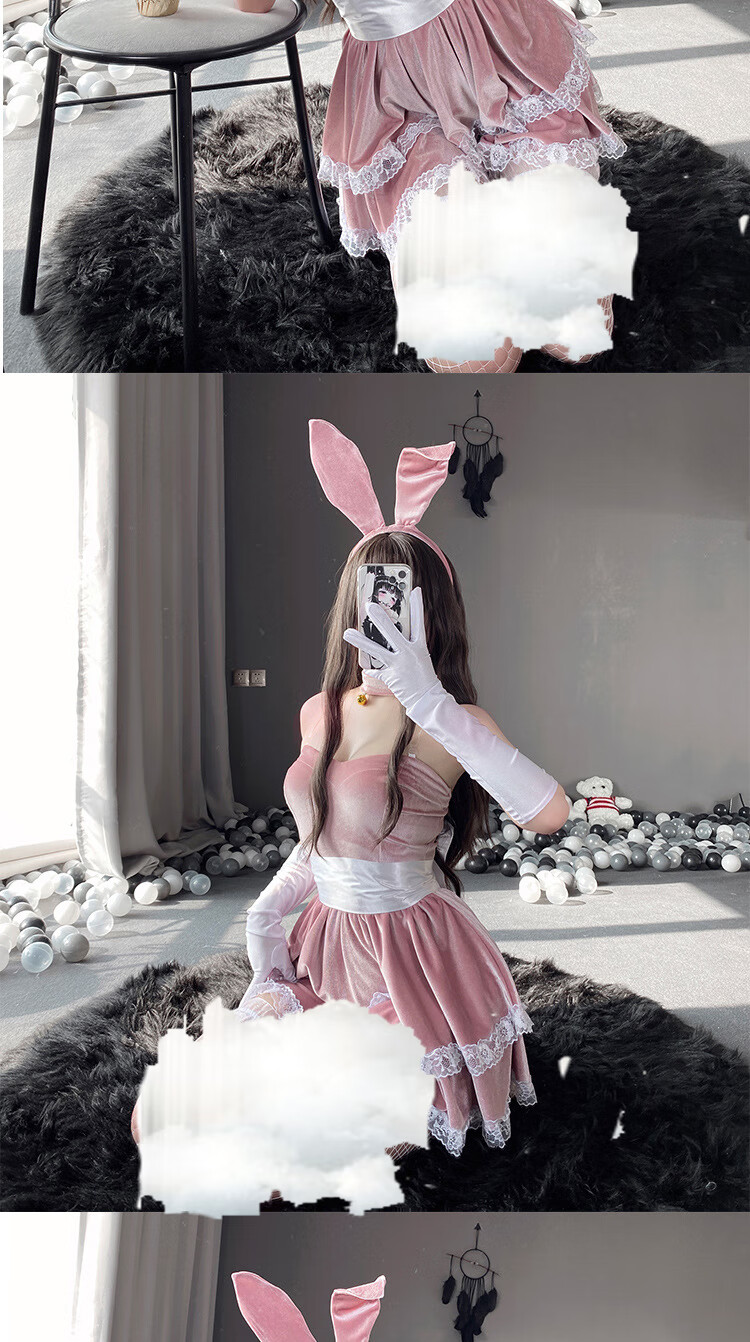 【原味儿】万圣节衣服兔女郎cos服装角色扮演女性感女仆连衣裙圣诞