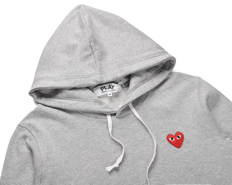 comme des garcons 川久保玲play毛圈男女款卫衣刺绣cdg爱心经典套头