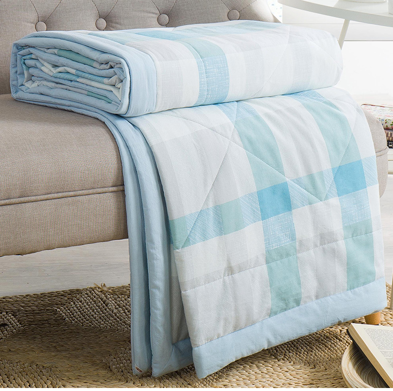 小绵羊家纺商城超市同款水洗棉柔肤夏被空调被夏凉被纯棉双人2m全棉水