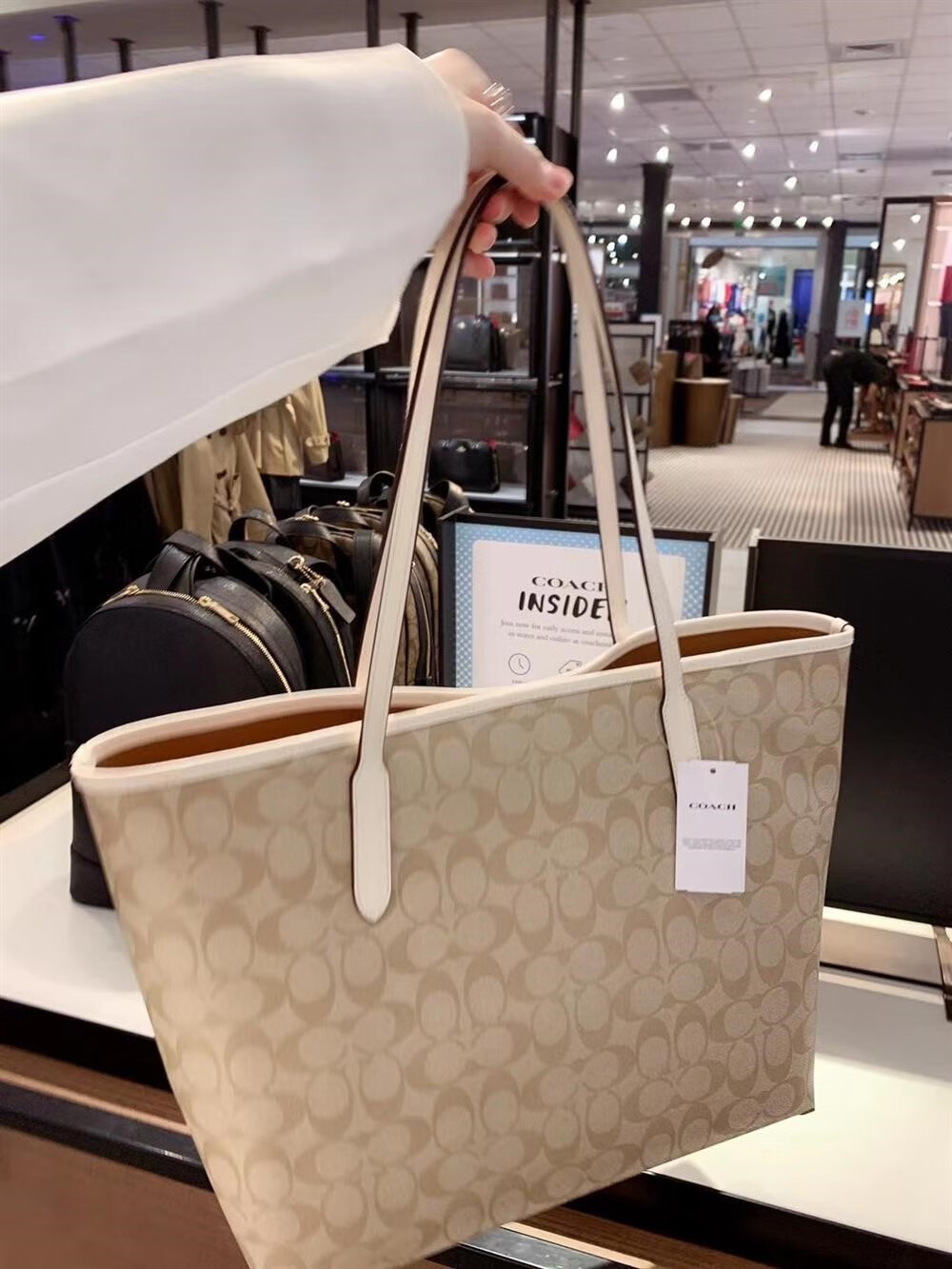 美国代购 coach/蔻驰女包 经典老花托特包tote新款单肩手提购物袋