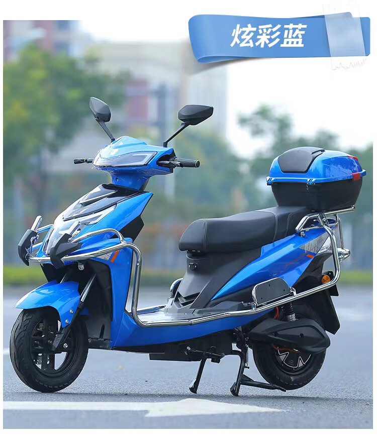 96v山区爬坡王电动车72v高速大功率成人长跑踏板两轮锂电瓶摩托车 96v