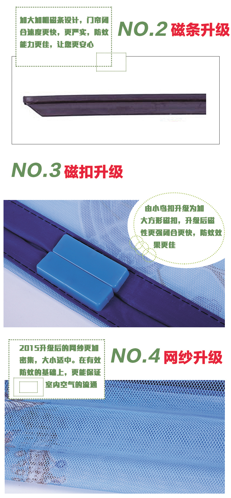 佳佳利 纯手工制作高档免穿磁条方扣软纱门 磁性防蚊软纱门 防蚊纱门 门帘 沙门 纱窗 冰丝蓝色 85x210