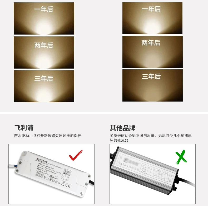 
                                        飞利浦LED集成吊顶灯厨卫面板灯铝扣板灯平板灯格栅灯吸顶灯12W22W 银色12W 300*300                