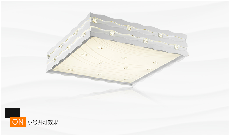 【金幻】LED吸顶灯客厅灯卧室灯铁艺创意书房餐厅灯具灯饰 铁艺客厅灯琥珀水晶 90*67无极调光72W_带遥控  SF