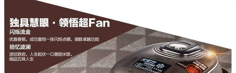 美的（Midea）电饭煲 MB-FZ4087B 4L/4升 IH高端涡轮微压力电饭锅 巧克力色