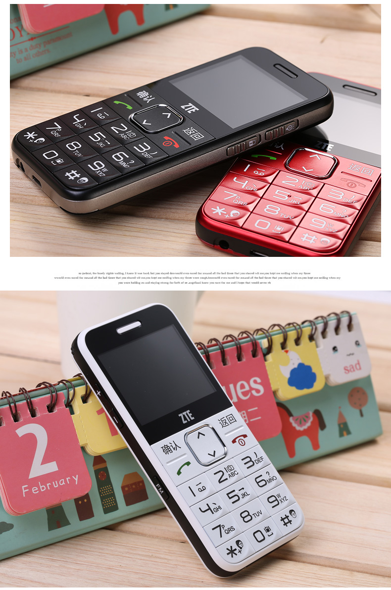 
                                        守护宝 上海中兴 ZTE tech L580  移动/联通 老人手机 白色                