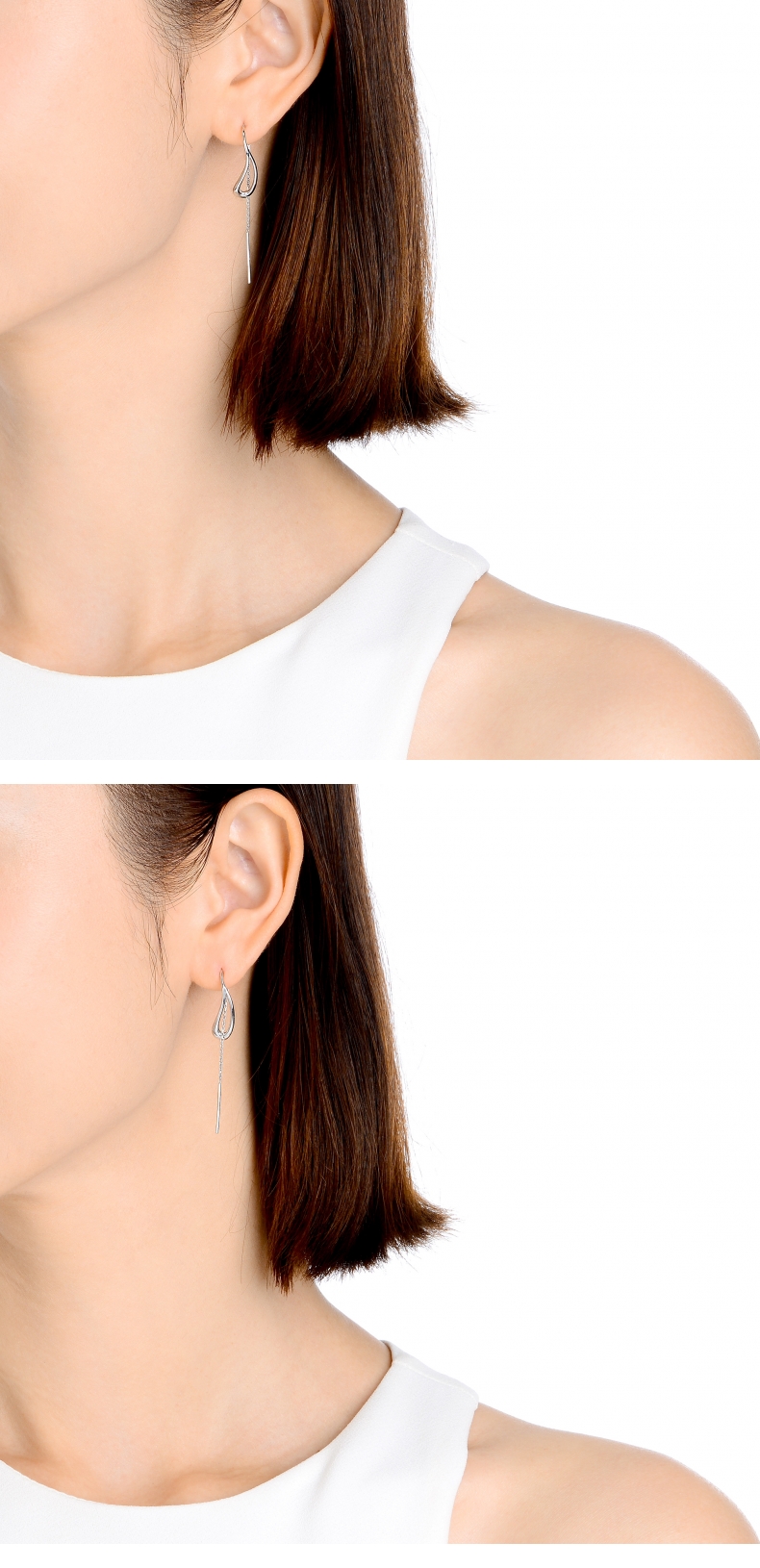 周生生pt950铂金白金耳饰letsplay耳玩水滴单边耳线89175e定价