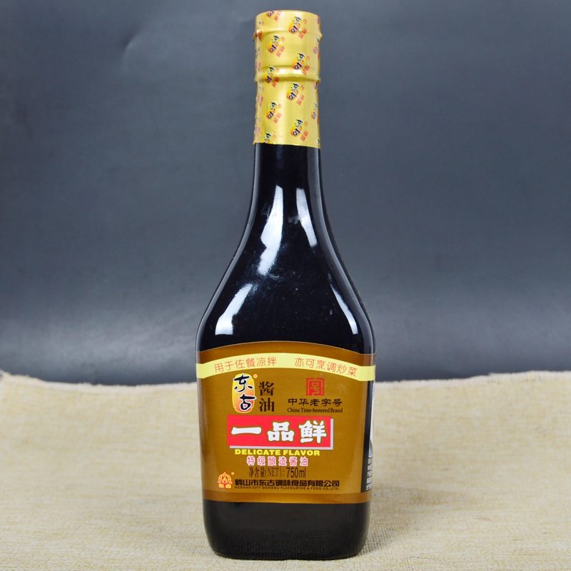 东古一品鲜酱油750ml1瓶炒菜调味酿造酱油点蘸生抽酱油