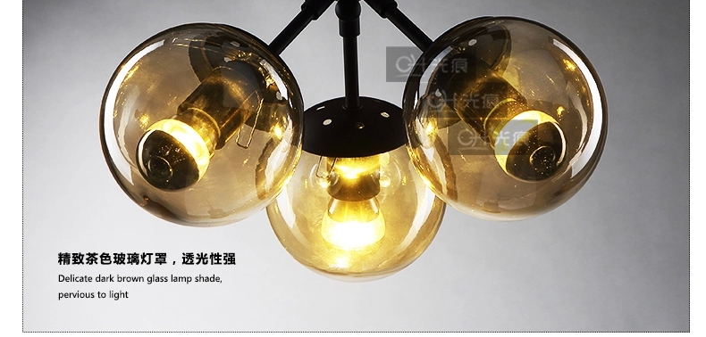 何以笙箫默同款 梦晗灯具 北欧创意个性玻璃球艺术灯饰餐厅服装店客厅枝形魔豆吊灯 10头送3瓦LED灯泡