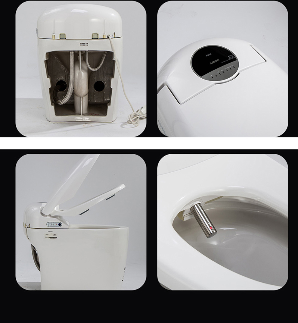 箭牌卫浴 智能马桶一体式无水箱即热型 自动烘干妇洗坐便器马桶akb