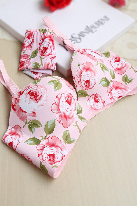 花妃世家 の玫瑰花一片式无痕超聚拢高品质文胸内衣女11259 花色 70a