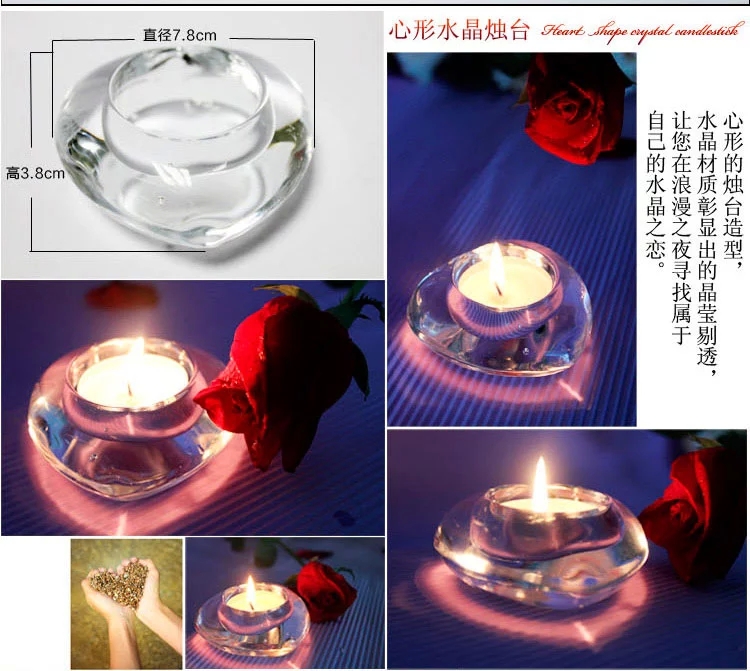 包邮kingking浪漫蜡烛烛台 欧式玻璃蜡台 香薰蜡烛用烛台创意水晶烛台 玉兔水晶烛台小
