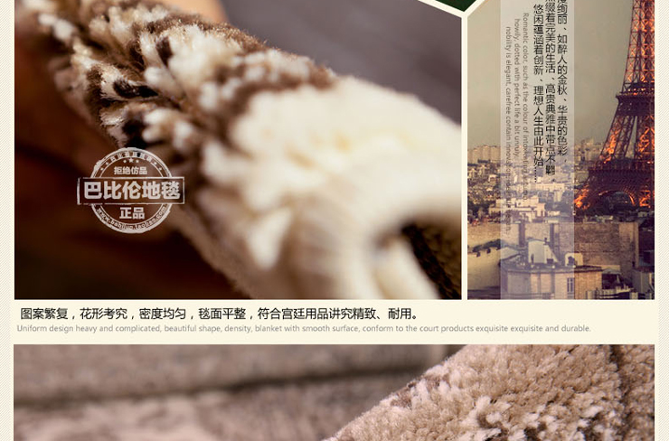 
                                        巴比伦（babylon）进口仿羊毛客厅茶几地毯餐厅书房卧室床边毯 3652-0271 1200MMx1700MM                