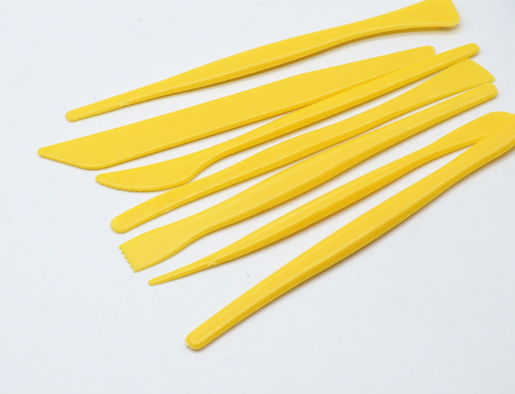 皇冠猴 粘土彩泥压花工具 软陶泥diy油泥陶艺泥塑刀 塑料7件套装 4件