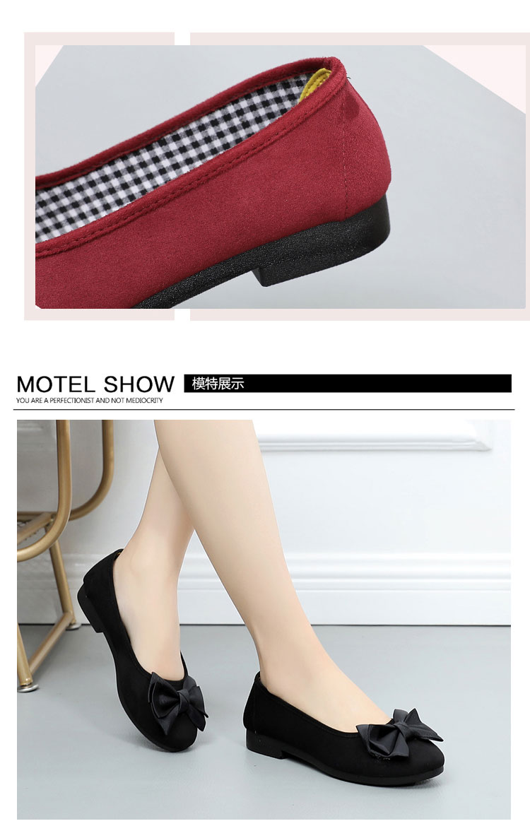老北京布鞋女豆豆鞋单鞋时尚圆头新款平底黑色上班软底工作鞋女式