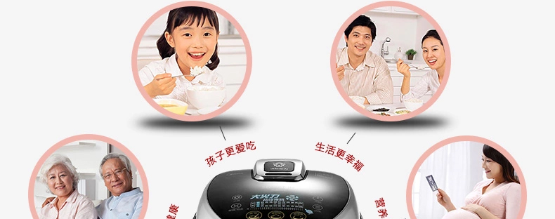 美的（Midea）电饭煲 FZ4085 4L 高端IH电磁加热智能电饭锅 黑银色