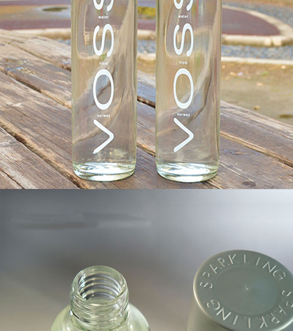 vo 芙丝饮用天然矿泉水 挪威原装进口水玻璃瓶装 苏打水800ml*6瓶含气