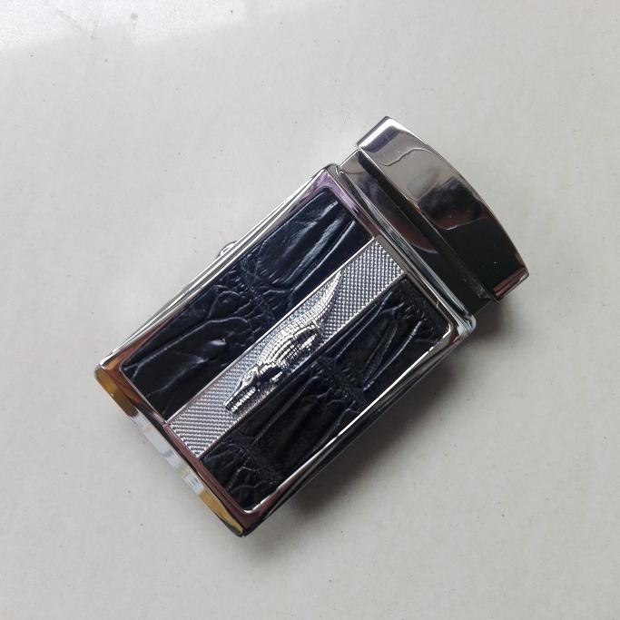 8cm男腰带 黑色_ 8折现价保修泰国正宗黑色鳄鱼皮皮带扣头原装自动扣