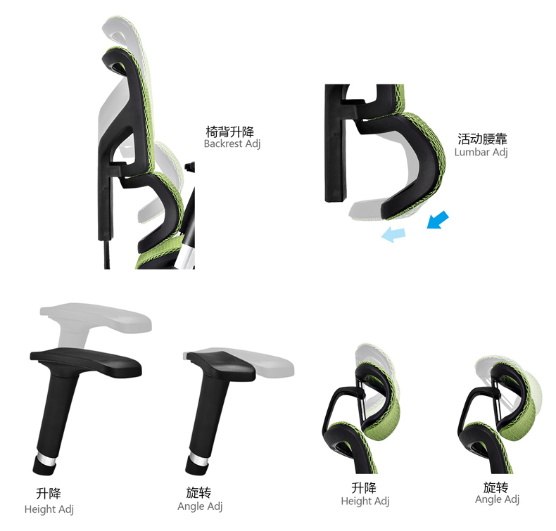 ergomaxalx人体工学电脑椅网椅家用办公椅子休闲游戏黑色