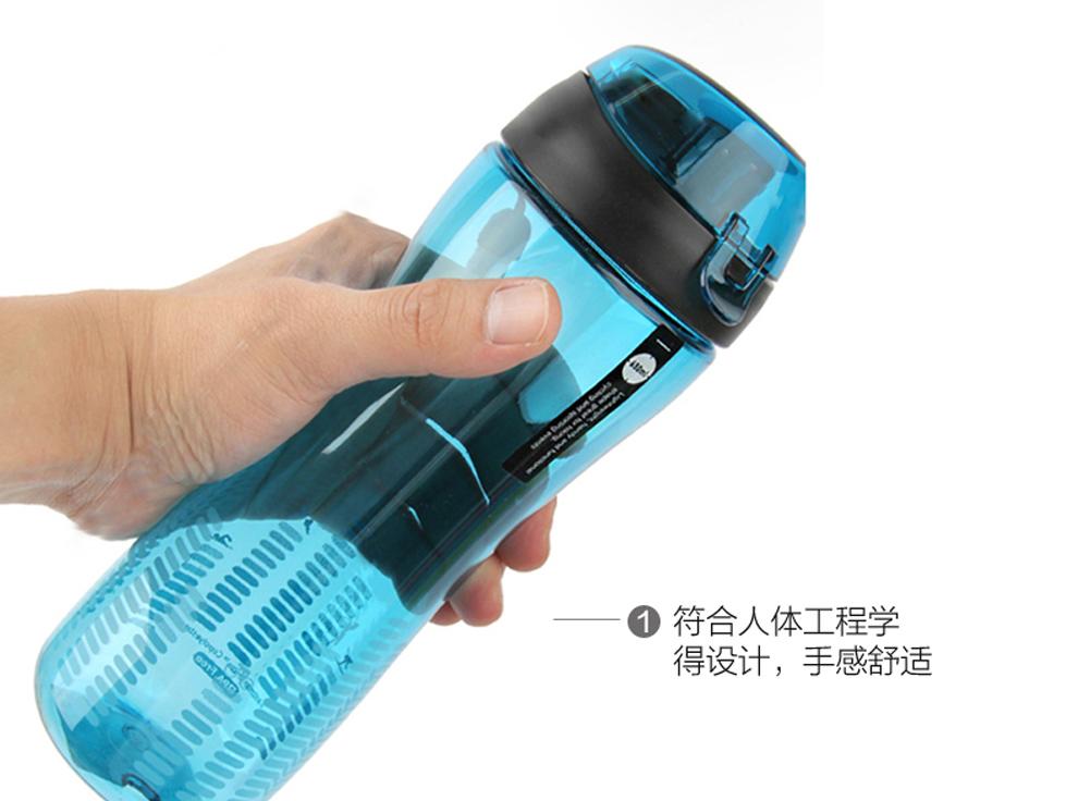 
                                        乐扣乐扣（LOCK&LOCK）塑料水杯大容量运动水壶防漏水杯便携塑料水壶车载旅行杯 粉550ml+蓝550ml                
